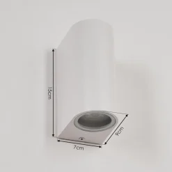 Applique Murale D'Exterieur Kingstown Blanc, 2 Lumieres