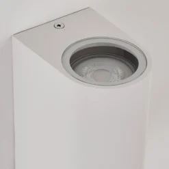 Applique Murale D'Exterieur Kingstown Blanc, 2 Lumieres