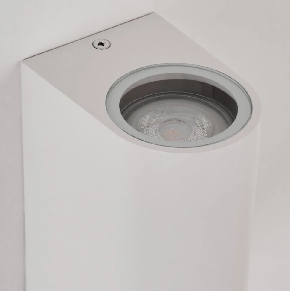 Applique Murale D'Exterieur Kingstown Blanc, 2 Lumieres