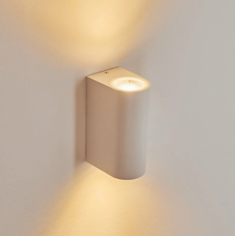Applique Murale D'Exterieur Kingstown Blanc, 2 Lumieres