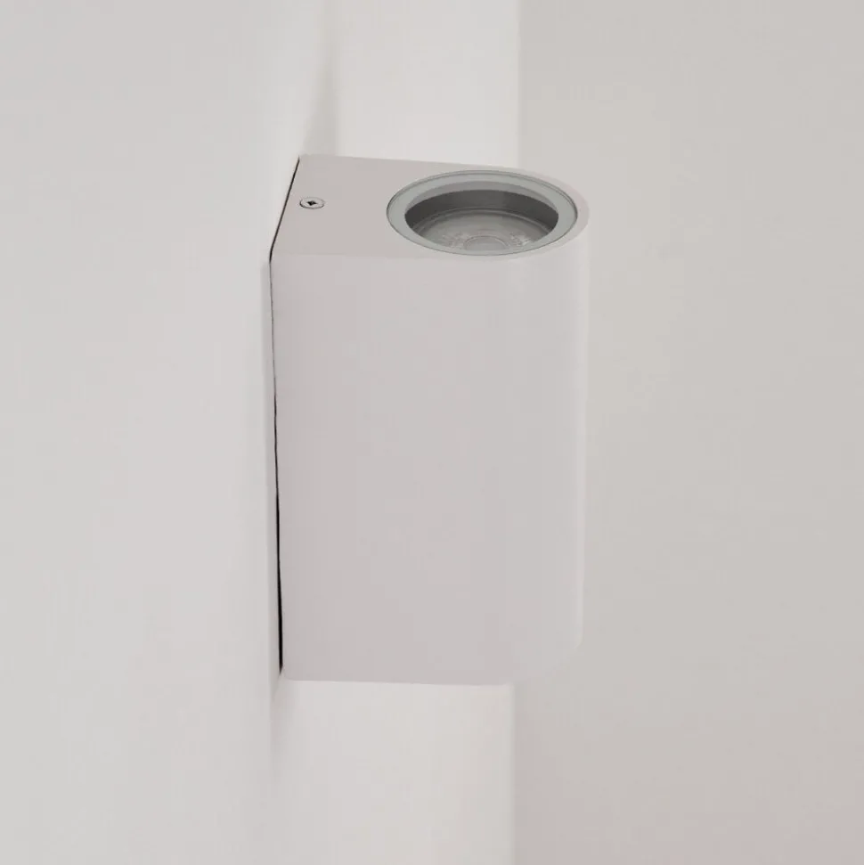 Applique Murale D'Exterieur Kingstown Blanc, 2 Lumieres
