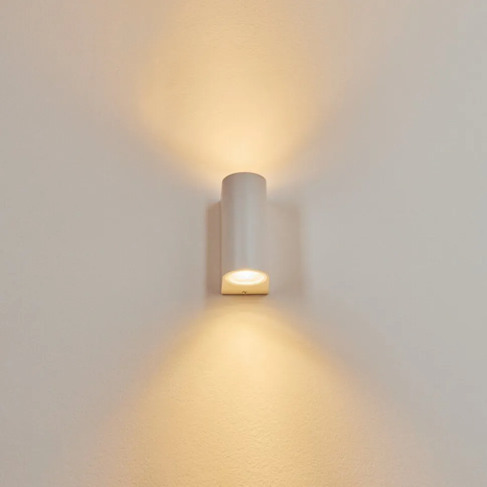 Applique Murale D'Exterieur Kingstown Blanc, 2 Lumieres