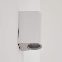 Applique Murale D'Exterieur Kingstown Blanc, 2 Lumieres