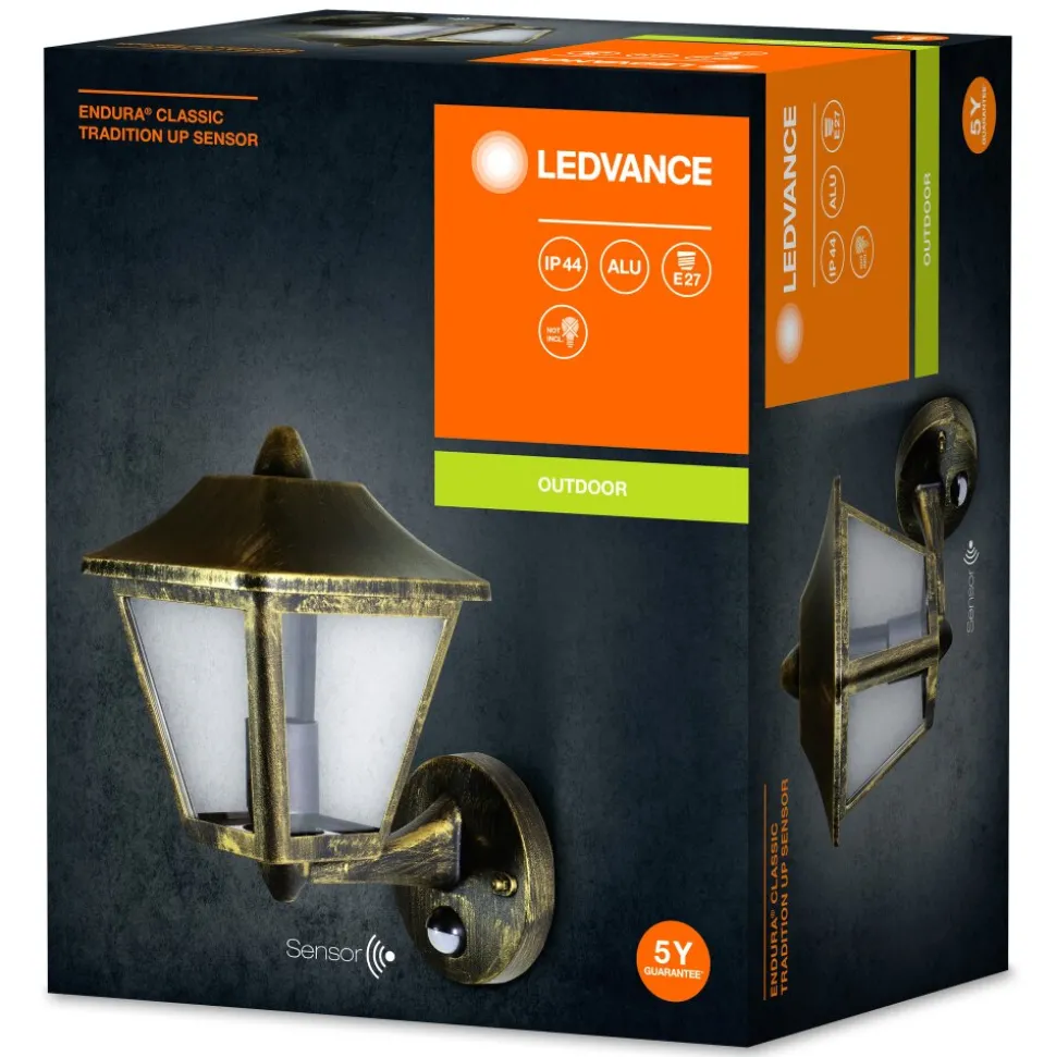 Applique Murale D'Exterieur Ledvance Endura® Or, Noir, 1 Lumiere, Detecteur De Mouvement