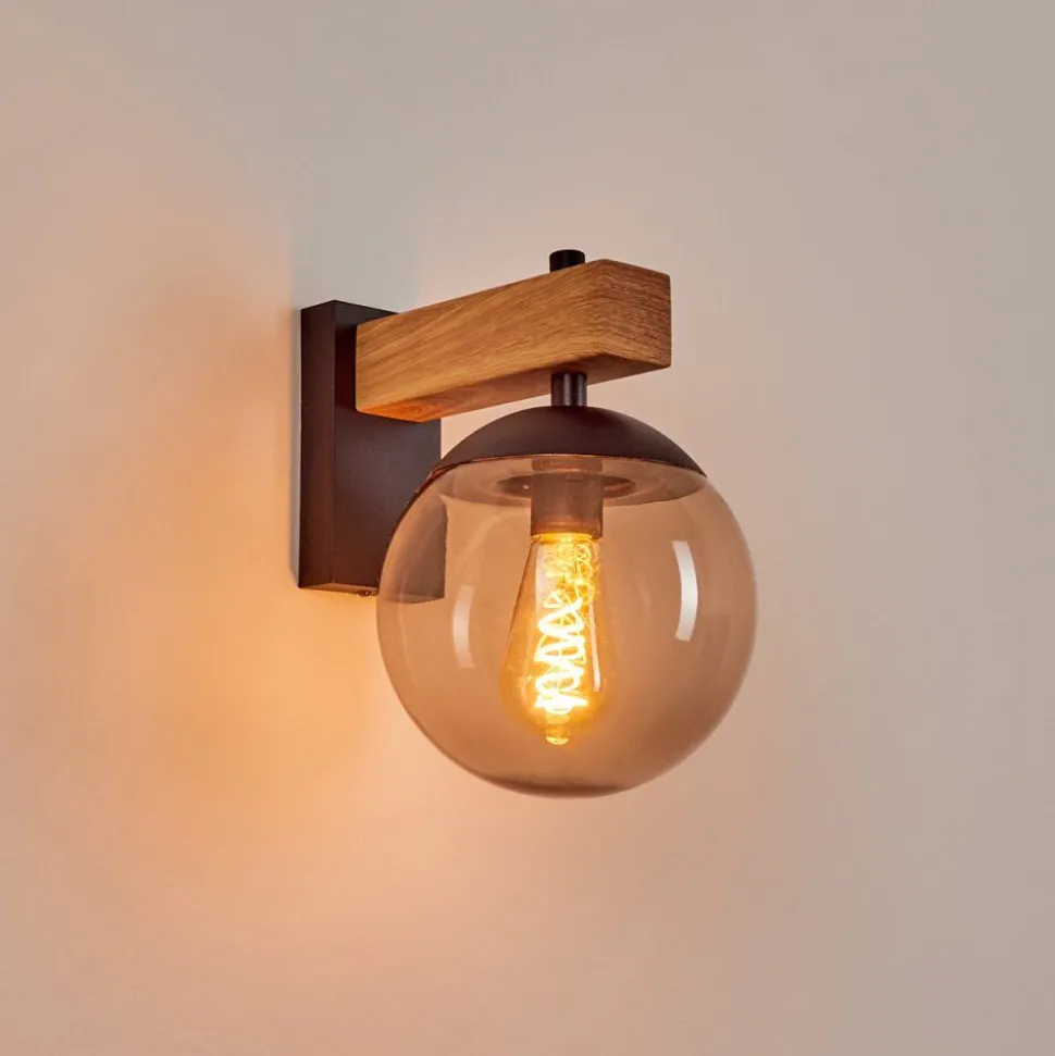 Applique Murale D'Exterieur Pampita Couleur Bois, 1 Lumiere