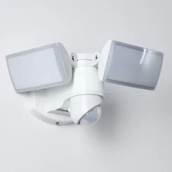 Applique Murale D'Exterieur Foroyar Led Blanc, 2 Lumieres, Detecteur De Mouvement