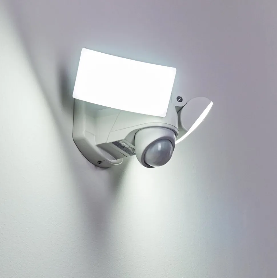 Applique Murale D'Exterieur Foroyar Led Blanc, 2 Lumieres, Detecteur De Mouvement