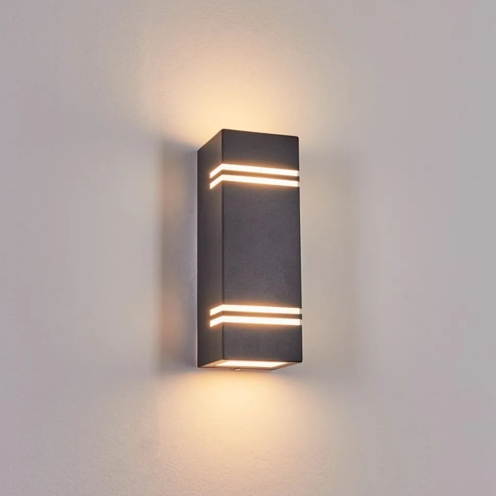 Applique Murale D'Exterieur Fokpo Led Noir, 1 Lumiere