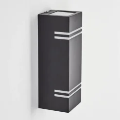 Applique Murale D'Exterieur Fokpo Led Noir, 1 Lumiere