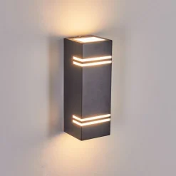 Applique Murale D'Exterieur Fokpo Led Noir, 1 Lumiere