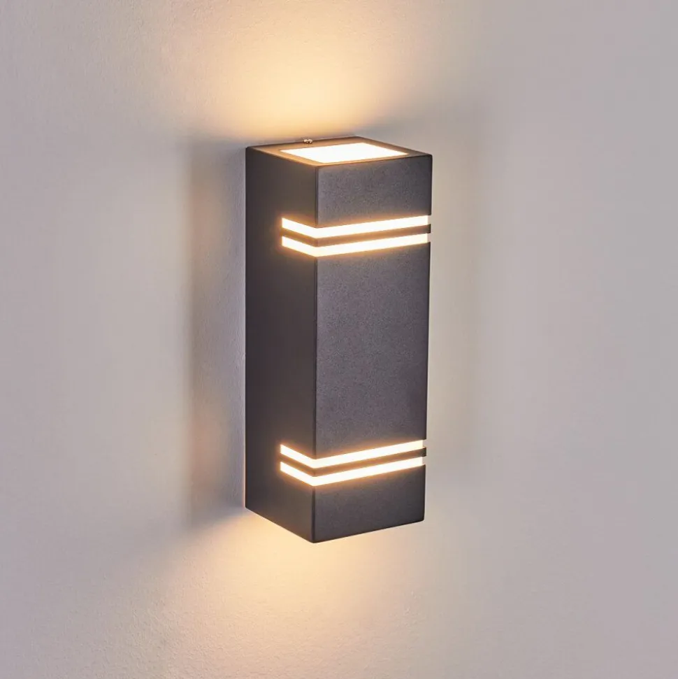 Applique Murale D'Exterieur Fokpo Led Noir, 1 Lumiere