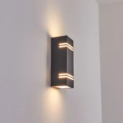 Applique Murale D'Exterieur Fokpo Led Noir, 1 Lumiere
