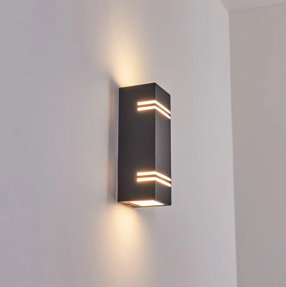 Applique Murale D'Exterieur Fokpo Led Noir, 1 Lumiere