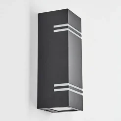 Applique Murale D'Exterieur Fokpo Led Noir, 1 Lumiere