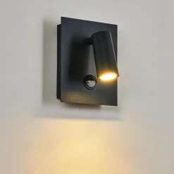Applique Murale D'Exterieur Saeter Led Noir, 1 Lumiere, Detecteur De Mouvement