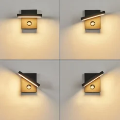 Applique Murale D'Exterieur Lyckan Led Noir, 1 Lumiere, Detecteur De Mouvement