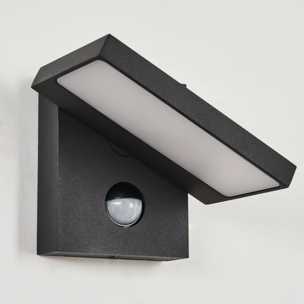 Applique Murale D'Exterieur Lyckan Led Noir, 1 Lumiere, Detecteur De Mouvement