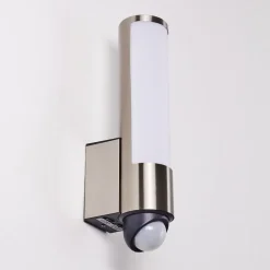 Applique Murale D'Exterieur Vason Led Acier Inoxydable, 1 Lumiere, Detecteur De Mouvement