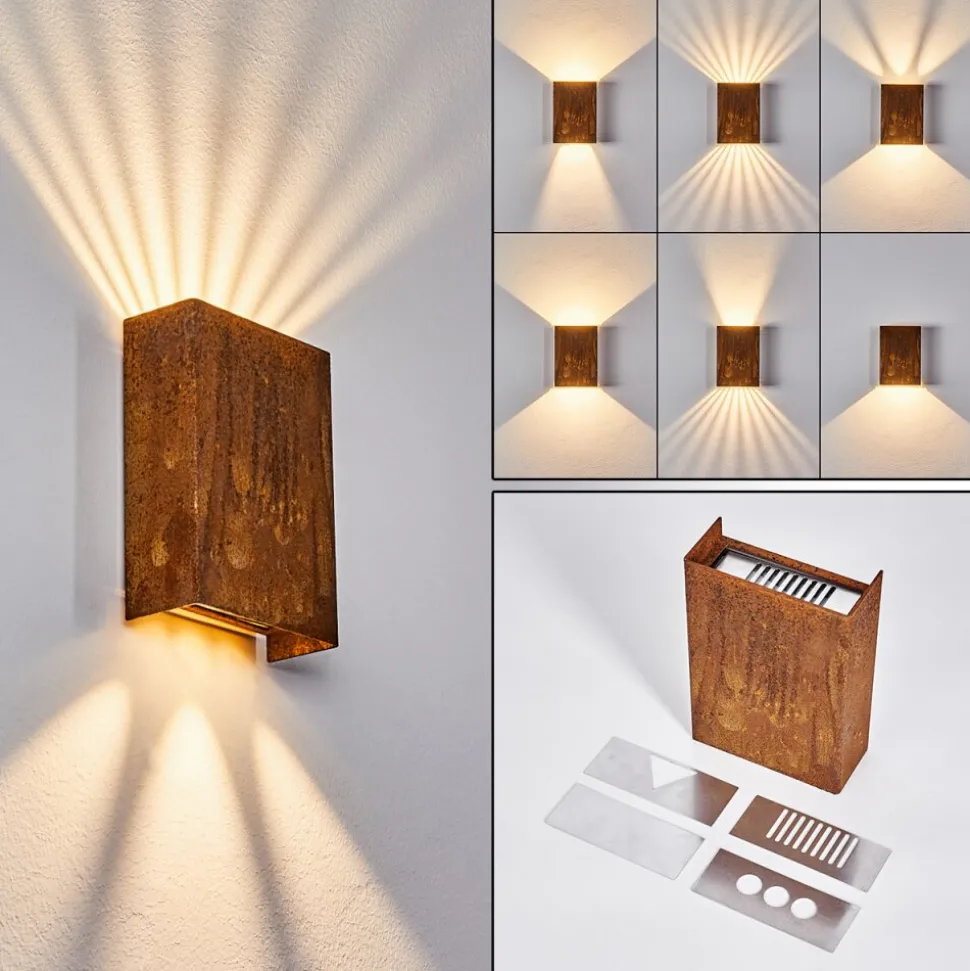 Applique Murale D'Exterieur Benin Led Rouille, 1 Lumiere