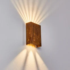 Applique Murale D'Exterieur Benin Led Rouille, 1 Lumiere