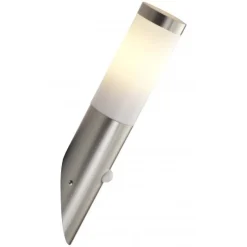 Applique Murale D'Exterieur Brilliant Chorus Acier Inoxydable, 1 Lumiere, Detecteur De Mouvement