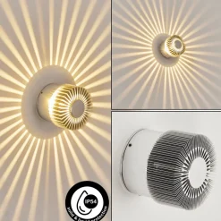 Applique Murale D'Exterieurvilches Led Aluminium, Argente, 1 Lumiere
