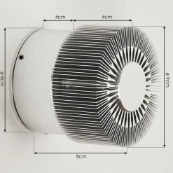 Applique Murale D'Exterieurvilches Led Aluminium, Argente, 1 Lumiere