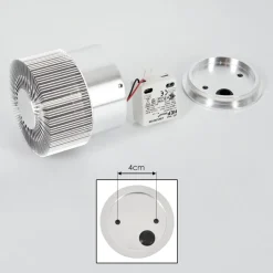 Applique Murale D'Exterieurvilches Led Aluminium, Argente, 1 Lumiere