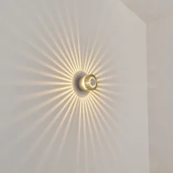 Applique Murale D'Exterieurvilches Led Aluminium, Argente, 1 Lumiere