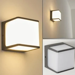 Applique Murale D'Exterieur Buckau Led Anthracite, Blanc, 1 Lumiere
