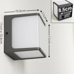 Applique Murale D'Exterieur Buckau Led Anthracite, Blanc, 1 Lumiere