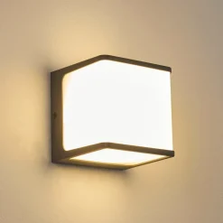 Applique Murale D'Exterieur Buckau Led Anthracite, Blanc, 1 Lumiere