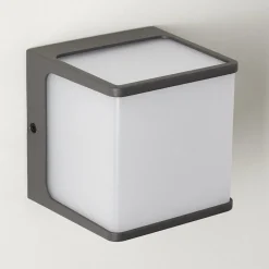 Applique Murale D'Exterieur Buckau Led Anthracite, Blanc, 1 Lumiere