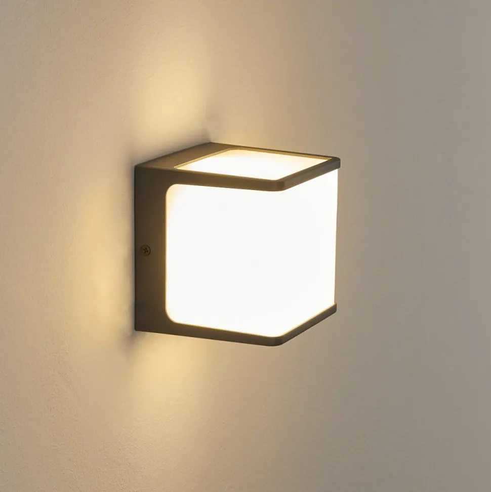 Applique Murale D'Exterieur Buckau Led Anthracite, Blanc, 1 Lumiere