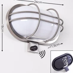 Applique Murale D'Exterieur Belmopan Acier Inoxydable, 1 Lumiere, Detecteur De Mouvement