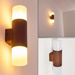 Applique Murale D'Exterieur Buhrkall Rouille, 2 Lumieres