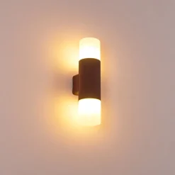 Applique Murale D'Exterieur Buhrkall Rouille, 2 Lumieres