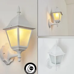 Applique Murale D'Exterieur Naofe Blanc, 1 Lumiere
