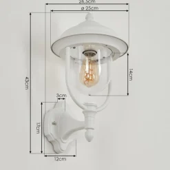 Applique Murale D'Exterieurtingha Blanc, 1 Lumiere