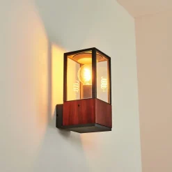 Applique Murale D'Exterieur Kiwalik Anthracite, Brun, 1 Lumiere