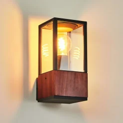 Applique Murale D'Exterieur Kiwalik Anthracite, Brun, 1 Lumiere