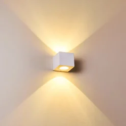 Applique Murale D'Exterieur Jonava Led Blanc, 2 Lumieres