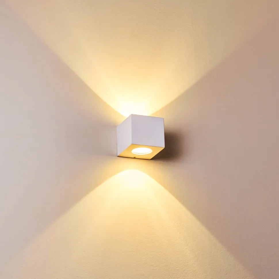 Applique Murale D'Exterieur Jonava Led Blanc, 2 Lumieres