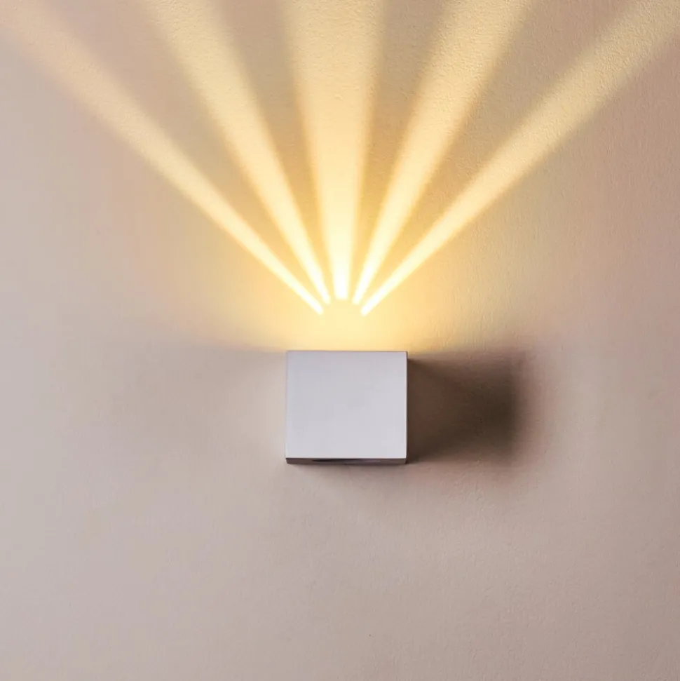 Applique Murale D'Exterieur Jonava Led Blanc, 2 Lumieres
