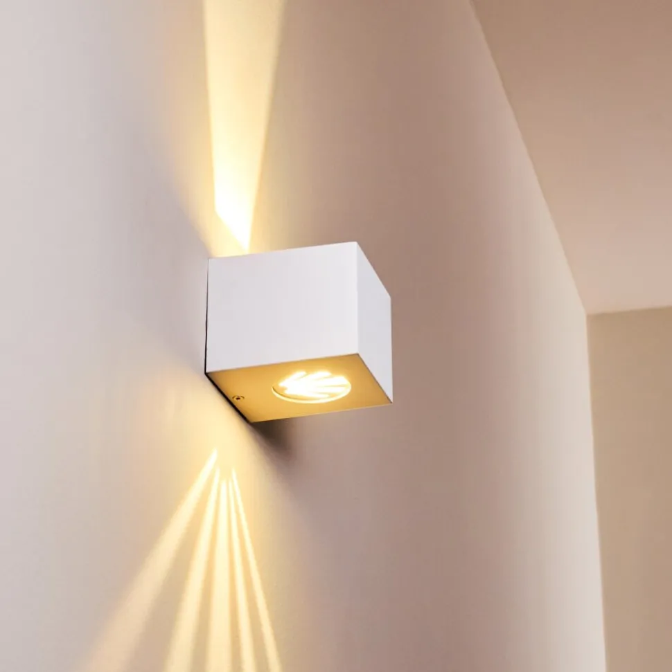 Applique Murale D'Exterieur Jonava Led Blanc, 2 Lumieres