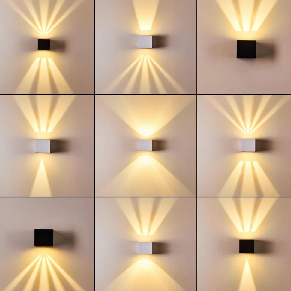 Applique Murale D'Exterieur Jonava Led Blanc, 2 Lumieres