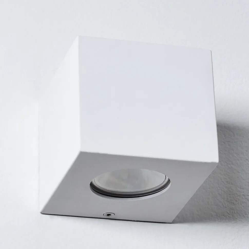 Applique Murale D'Exterieur Jonava Led Blanc, 2 Lumieres