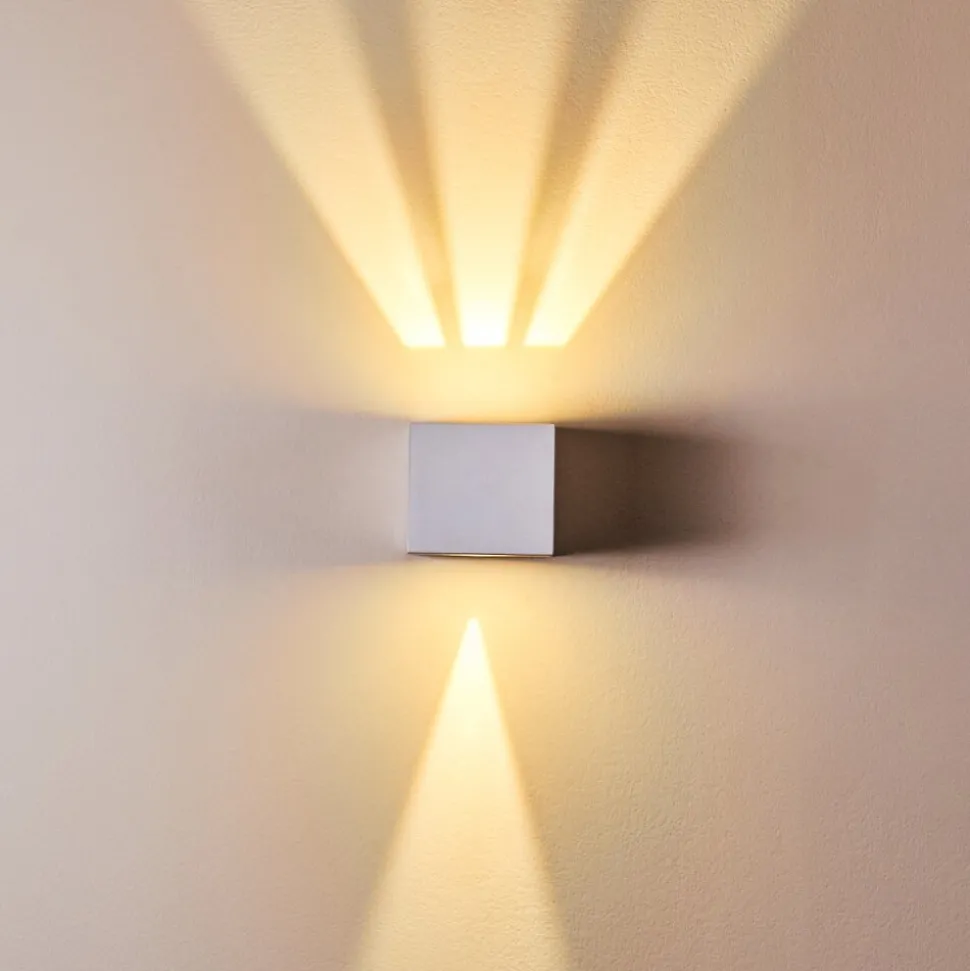 Applique Murale D'Exterieur Jonava Led Blanc, 2 Lumieres