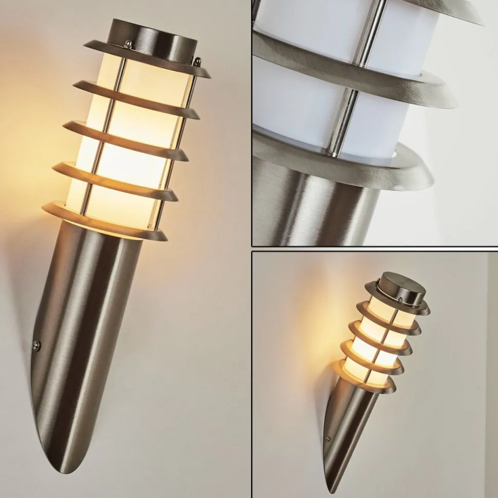 Applique Murale D'Exterieur Tunes Nickel Mat, 1 Lumiere