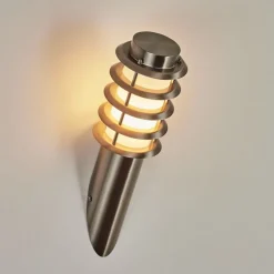Applique Murale D'Exterieur Tunes Nickel Mat, 1 Lumiere